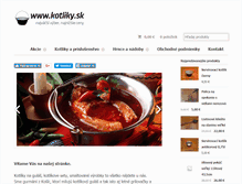 Tablet Screenshot of kotliky.sk